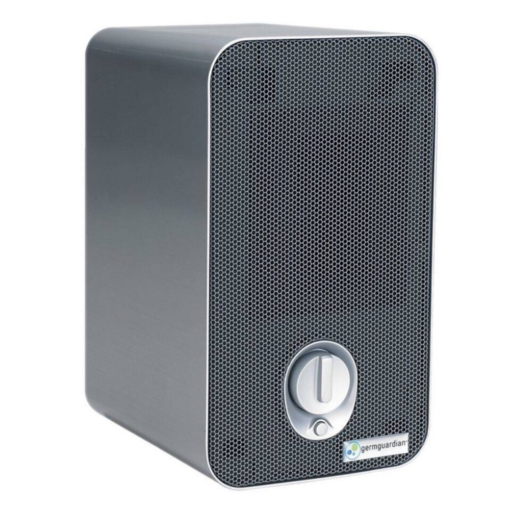 GERMGUARDIAN 3 in 1 Air Purifier Table Top Tower w/2 Bonus Carbon Filters, Gray